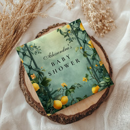 Soft Mint Citrus Baby Shower スタンダードカクテルナプキン