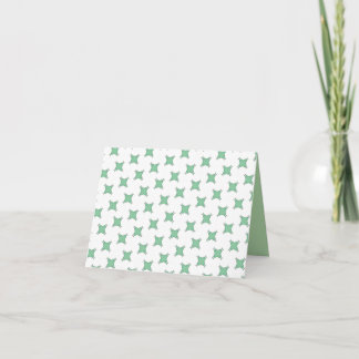 Soft Mint Cross-Star Pattern Thank You Card サンキューカード