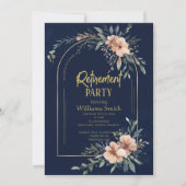 Soft Mint Green Watercolor Retirement Invitation E 招待状 (正面)