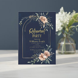 Soft Mint Green Watercolor Retirement Invitation E 招待状