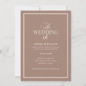 Soft Mocha Taupe | Luxe Neutral Wedding 招待状 (正面)