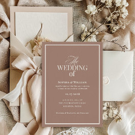 Soft Mocha Taupe | Luxe Neutral Wedding 招待状