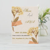 Soft Modern Wedding Invitation – Simple & Elegant  招待状 (スタンド正面)