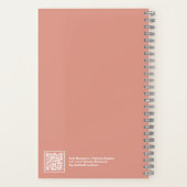 Soft Monstera Terracotta Pattern Swatch Small ノートブック (裏面)