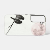 Soft Moon Birds Pastel Phone Case - Samsung Samsung Galaxyケース (裏面横)
