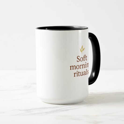 Soft Morning Mug – Minimalist Cozy Cup  マグカップ (正面右)