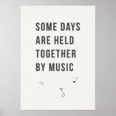 Soft Music Quote. Bedroom Wall ポスター (正面)