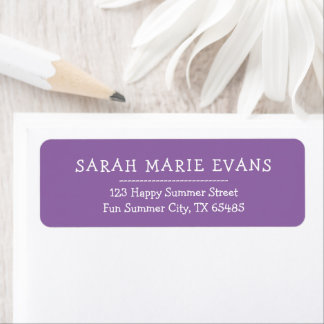 Soft Muted Lavender Stylish Return Address Labels ラベル