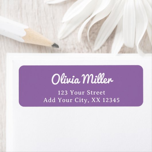 Soft Muted Lavender - Trendy Address Label ラベル (インサイチュ)