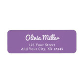 Soft Muted Lavender - Trendy Address Label ラベル (正面)