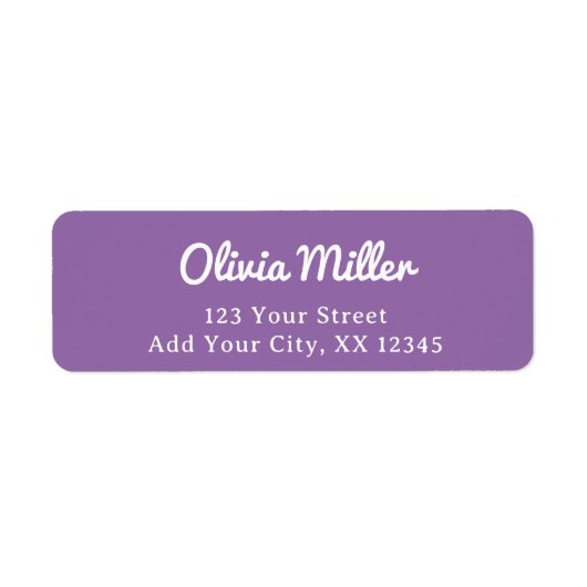 Soft Muted Lavender - Trendy Address Label ラベル (正面)