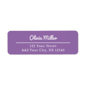Soft Muted Lavender Trendy Address Label ラベル (正面)