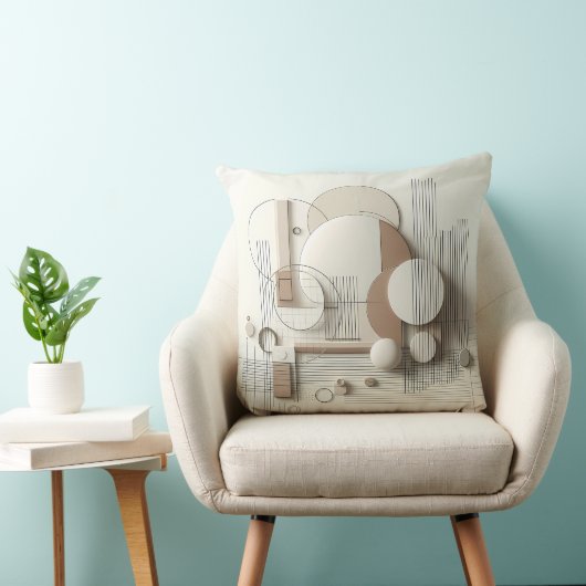 Soft Neutral 3D Geometry クッション (椅子)