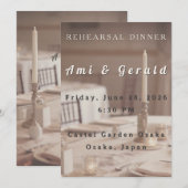 Soft Neutral Aesthetic Editable Template 招待状 (正面/裏面)