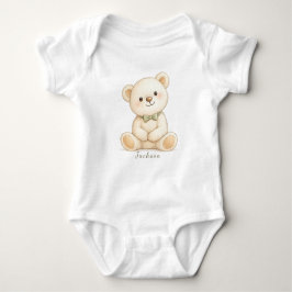 Soft Neutral Bear Baby Keepsake ベビーボディスーツ