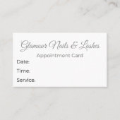 Soft Neutral Beauty Salon/Wellness Parlor  予約カード (正面)