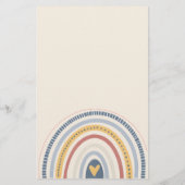 Soft Neutral Boho Rainbow Heart 便箋 (裏面)