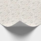 Soft Neutral Botanical Holiday Wrapping Paper ラッピングペーパー (角)