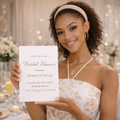 Soft Neutral Bridal Shower Invitation 招待状