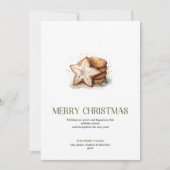 Soft Neutral Christmas Cookies Minimal Greeting シーズンカード (正面)