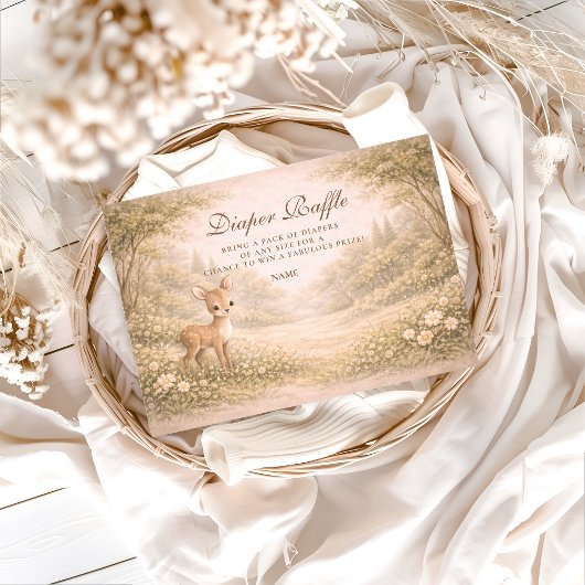 Soft Neutral Forest Critters Diapper Raffle  エンクロージャーカード