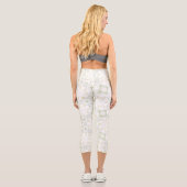 Soft Neutral Geometric Floral カプリレギンス (裏面)