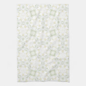 Soft Neutral Geometric Floral キッチンタオル (縦)