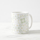 Soft Neutral Geometric Floral コーヒーマグカップ (正面右)
