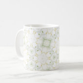 Soft Neutral Geometric Floral コーヒーマグカップ (正面左)