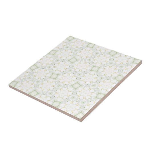 Soft Neutral Geometric Floral タイル (側面)