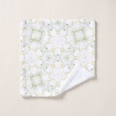 Soft Neutral Geometric Floral バスタオルセット (ウォッシュタオル)
