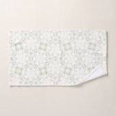 Soft Neutral Geometric Floral バスタオルセット (ハンドタオル)