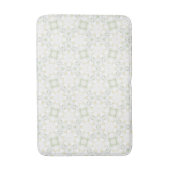 Soft Neutral Geometric Floral バスマット (正面縦)