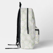 Soft Neutral Geometric Floral プリントバックパック (左)