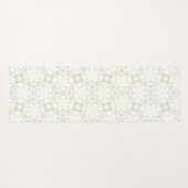 Soft Neutral Geometric Floral ヨガマット (裏面(横))