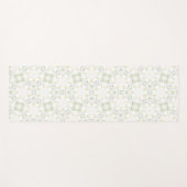 Soft Neutral Geometric Floral ヨガマット (正面(横))