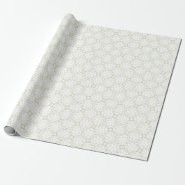 Soft Neutral Geometric Floral ラッピングペーパー