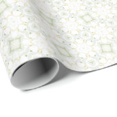 Soft Neutral Geometric Floral ラッピングペーパー (ロールコーナー)