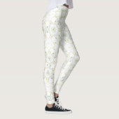 Soft Neutral Geometric Floral レギンス (右)