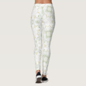 Soft Neutral Geometric Floral レギンス (裏面)