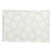 Soft Neutral Geometric Floral 枕カバー (裏面)