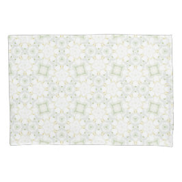 Soft Neutral Geometric Floral 枕カバー
