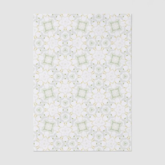 Soft Neutral Geometric Floral 薄葉紙 (正面)