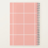 Soft Neutral Grid Pattern Minimal Check Design ノートブック (裏面)