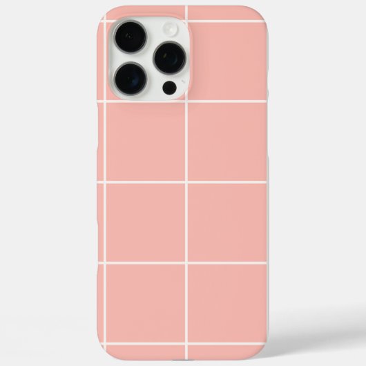 Soft Neutral Grid Pattern Minimal Check Design Case-Mate iPhoneケース (裏面)