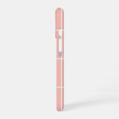 Soft Neutral Grid Pattern Minimal Check Design iPhone 16ケース (左側面)