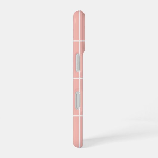 Soft Neutral Grid Pattern Minimal Check Design iPhone 16ケース (右側面)