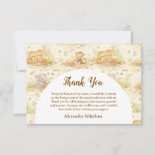 Soft Neutral Jungle Wild One First Birthday サンキューカード (正面)