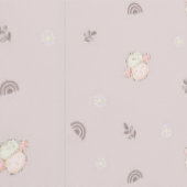 Soft Neutral Sheep Kids Room/ Nursery Wallpaper 壁紙 (縫い目)