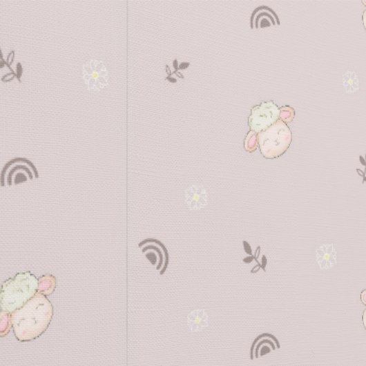 Soft Neutral Sheep Kids Room/ Nursery Wallpaper 壁紙 (縫い目)